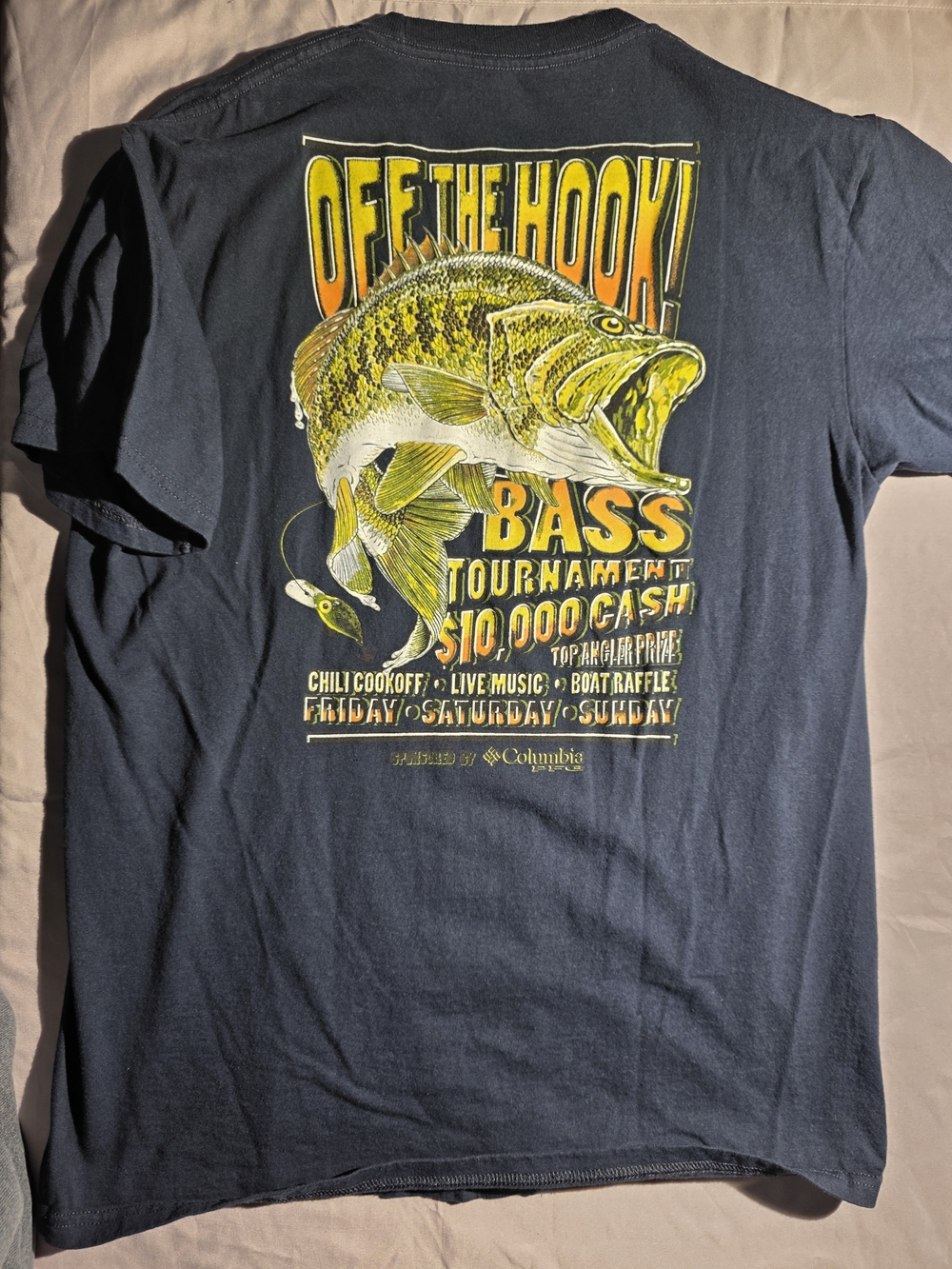 Columbia Men’s Navy Off The Hook Bass Tournament Graphic Tee